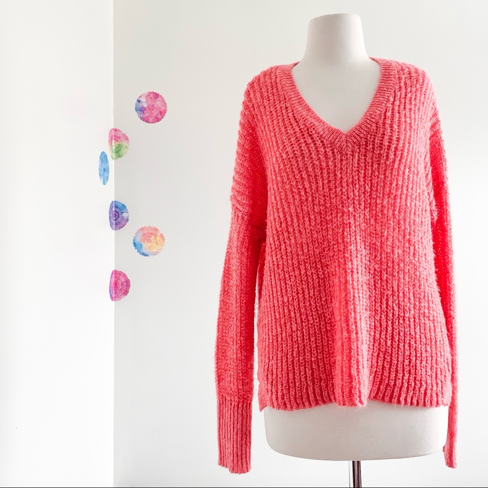 AEROPOSTALE oversized chunky pink sweater size small